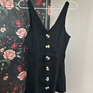 ASOS Black Ribbed Sleeveless Dress